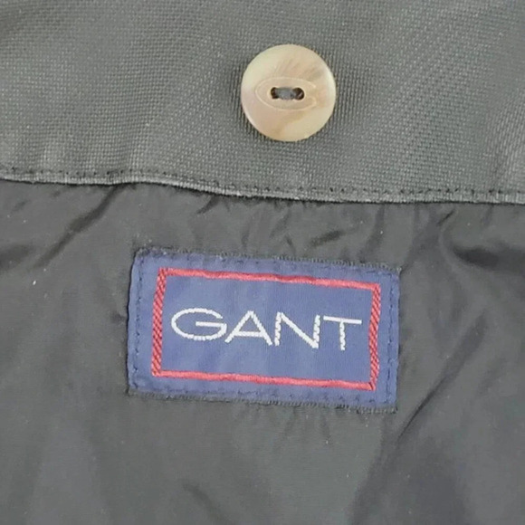 Gant Mens L Windbreaker Overcoat Button Zip Closure Dark Gray 9CT - Picture 4 of 11